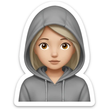girl with a hood on sticker