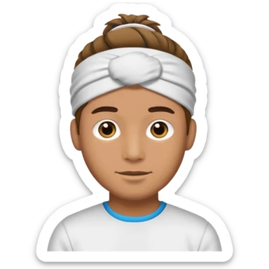 men with hairband sticker