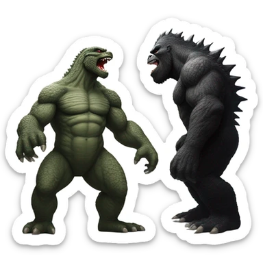 Godzilla versus King Kong sticker