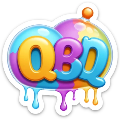 Letters in a big blurb-splash-bubble reading "BITCH!" sticker