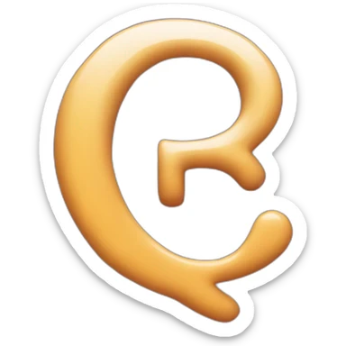 Letters R and I sticker