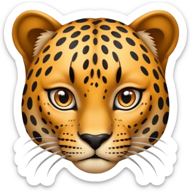 A leopard whit nails being a baddie  sticker