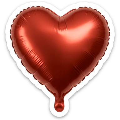 Foil balloon heart, remove background sticker