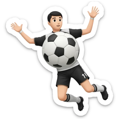 soccer ball passed between defender's legs sticker
