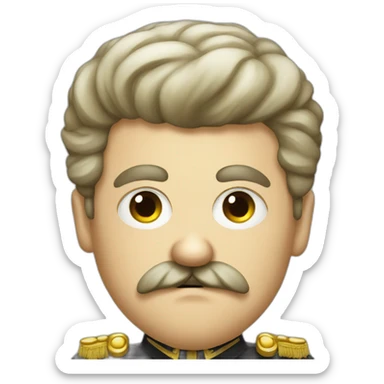 Little angry German dictator with mustache sticker