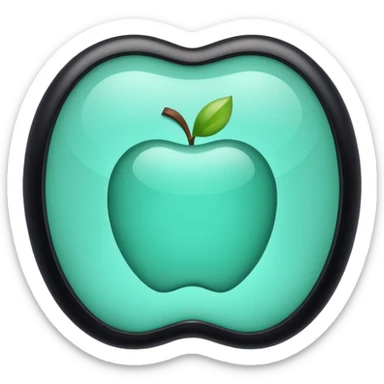 3D technical icon representing Administrative Responsibility with black and mint green (#B5F4D3) colors, accountability framework, compliance metrics, procedural safeguards, apple emoji style sticker