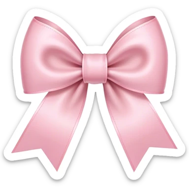 light pink ribbon bow sticker