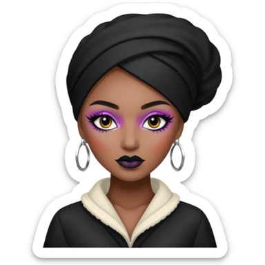 black make up artist sticker