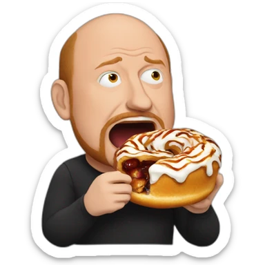 louis ck eating a cinnabon sticker