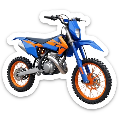 Blue dirt bike 85cc ktm sticker
