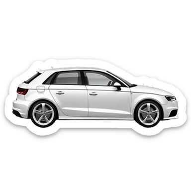 Audi A3 2024 in white sticker