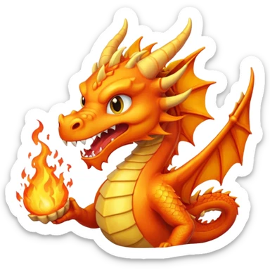Dragon spitting fire at game of thrones   sticker
