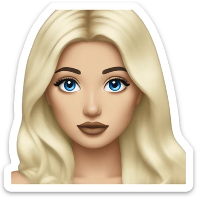 blonde kylie jenner with blue eyes sticker