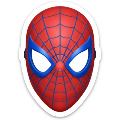 Spiderman mask emoji sticker