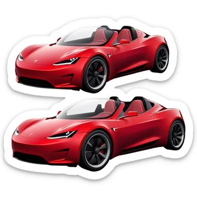 Tesla Roadster - Tesla (Model Year: 2020) (Iconic colour: Dark Red) sticker