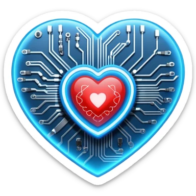 internet security heart sticker