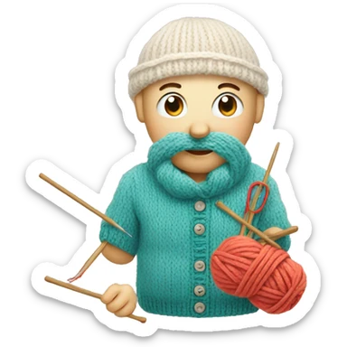 knitting set sticker