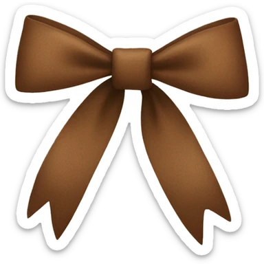 Brown bow sticker