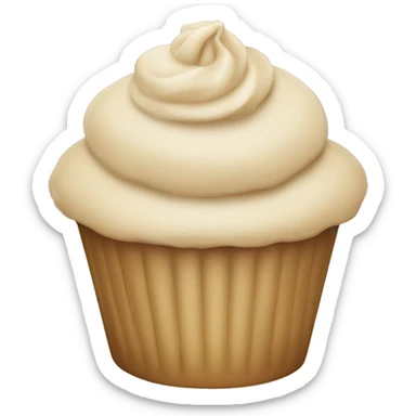 beige cupcake sticker