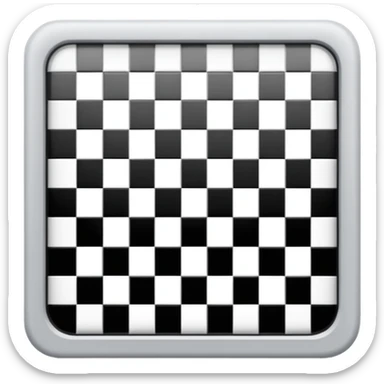 Light gray and white square with a checkered pattern 8x8 3d icon sticker