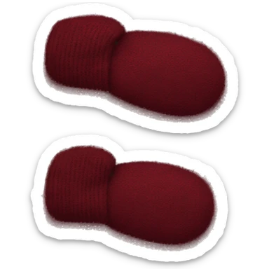 Burgundy mittens  sticker