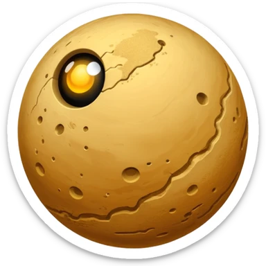 sand planet sphere sticker