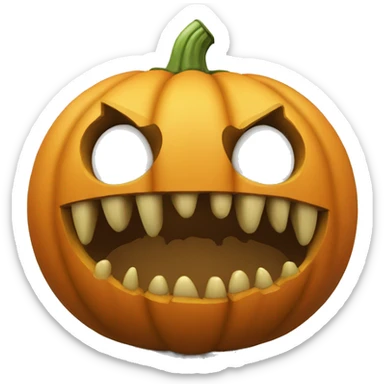 pumpkin with human legs sprouting out the bottom sticker