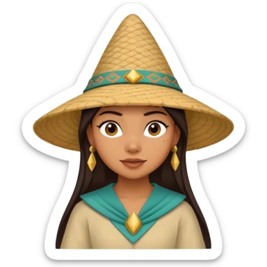 Disney raya with her pointed salakot hat sticker