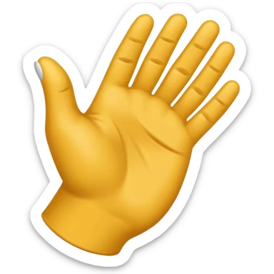 Emoji de una mano pegándole a un culo  sticker