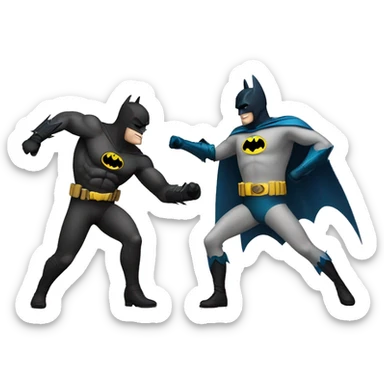 Batman con robin bailando sticker