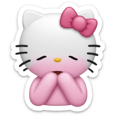 Crying hello Kitty sticker