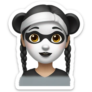 Panda girl sticker