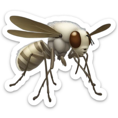 Une mouche qui rigole de face sticker