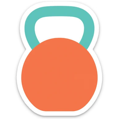 Convert this outline icon of a gym dodger to a color icon, keep the gym dodger theme, maintain a simple and clear design, use vibrant but not yellow colors. sticker