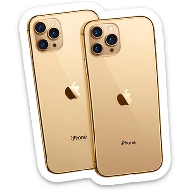 Gold iPhone 16 Pro Max, front and rear view sticker