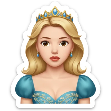 Scarlett Johansson in a princess dres sticker
