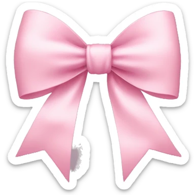 Pastel pink bow sticker