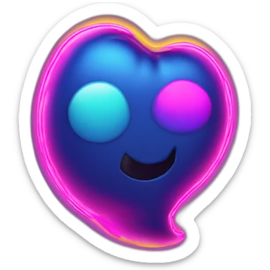 Juicy booty neon sign style sticker