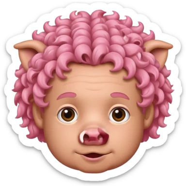 Militar con cara de cerdo sticker