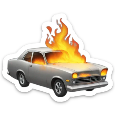 car burning sticker