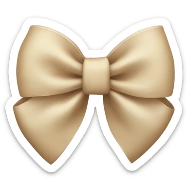 beige bow sticker
