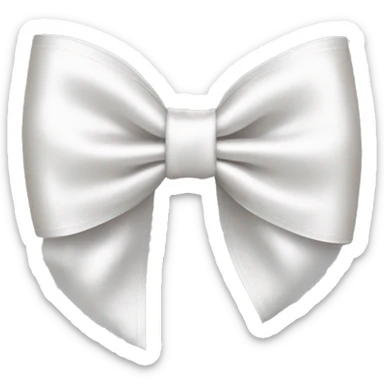 white satin bow sticker