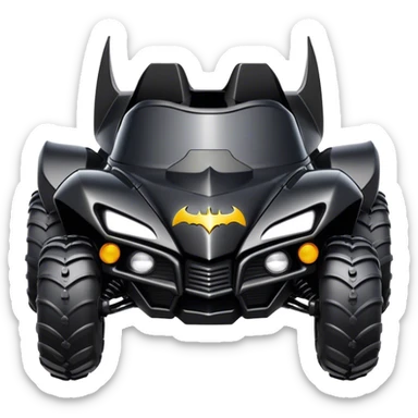 batmobile atv with a smile sticker