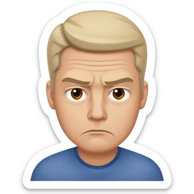 A man contemplating leaving his wife and kids sticker