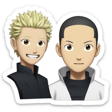 gojo and sukuna from jujutsu kaisen sticker