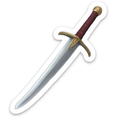 bended sword sticker