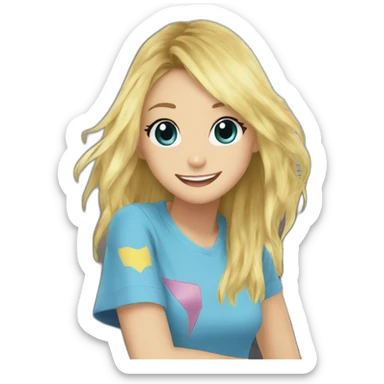 Pokemon meets hannah montana sticker