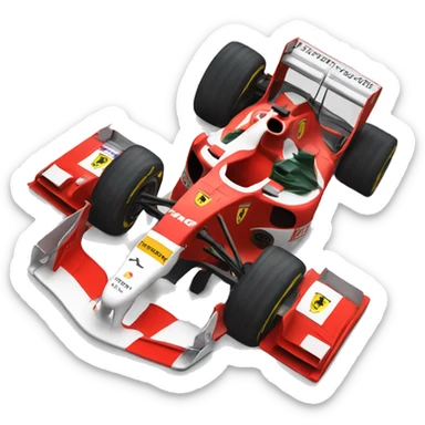 a Ferrari formula one car sticker