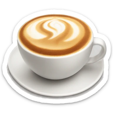 Cappuccino with foam sticker