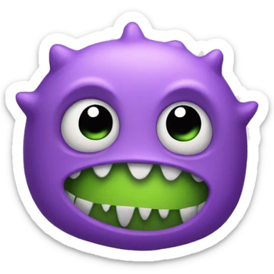 A cute monster sticker